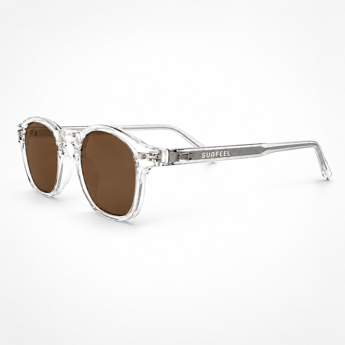 Óculos de sol Palma Cristal Sunfeel, transparente em TR90 com lente marrom — imagem 2