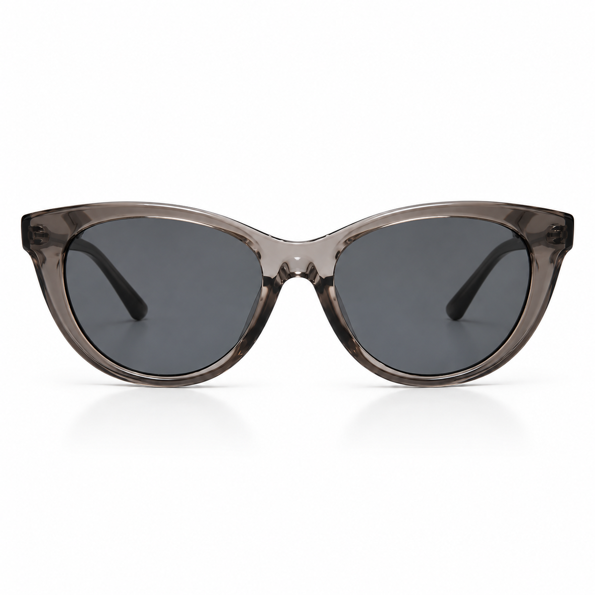 Óculos de sol Palma Lumi Sunfeel, acetato cinza translúcido com lente cinza